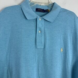 Polo Ralph Lauren Mens XL Tall Blue Polo Shirt Short Sleeve Classic Fit Preppy